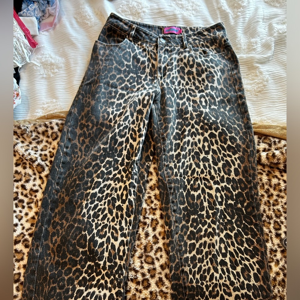 Edikted leopard jeans